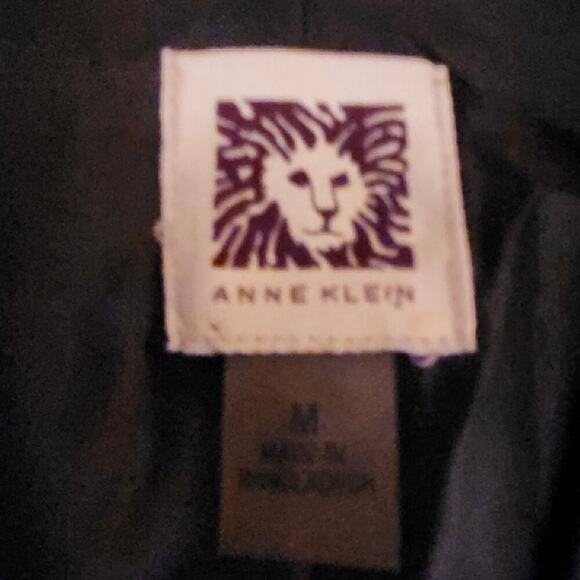 Anne Klein Blue Gray Black Striped Three-Quarter Sleeve Jacket Size Medium - Picture 6 of 7